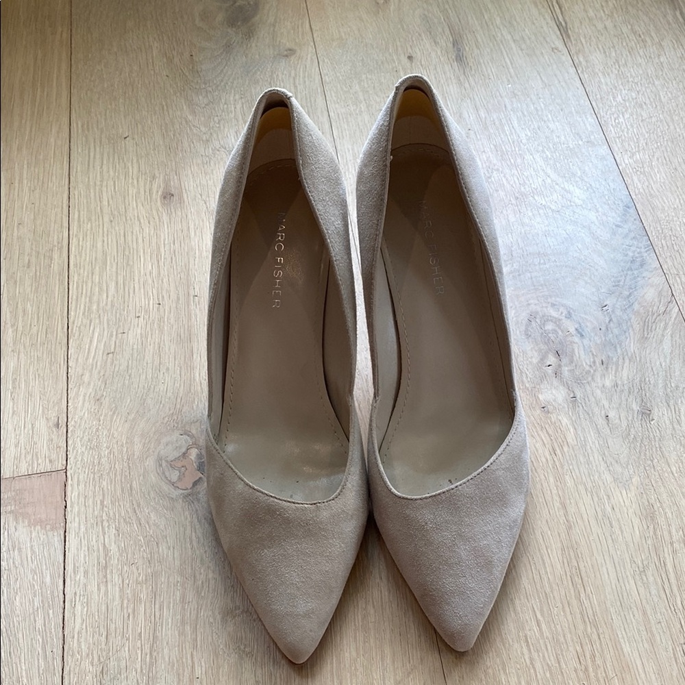 Marc Fisher - Beige Pointed-Toe Heels